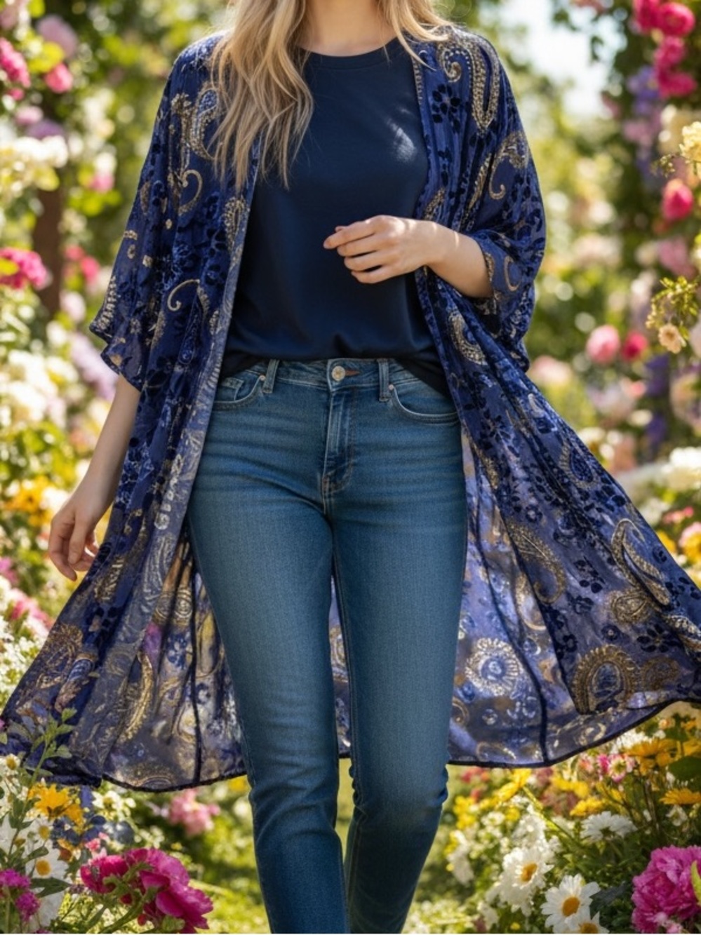 Millau burnt velvet duster